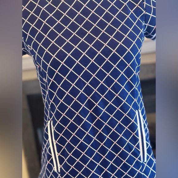 Vintage Tommy Hilfiger Navy Ruffle Cruise Dress Girl’s XL Women’s Small Medium - Picture 2 of 9